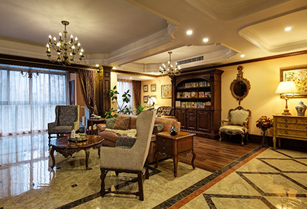 北京遠(yuǎn)洋天著春秋美式風(fēng)格別墅裝修設(shè)計(jì)